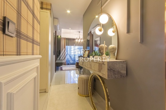 Стильная квартира 2+1 с дизайнерским ремонтом в элитном комплексе района Махмутлар - Ракурс 3