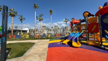 Квартира 1+1 в крупной резиденции с отелем 5 звезд, 85 кв.м. Турклер, Алания - Ракурс 27