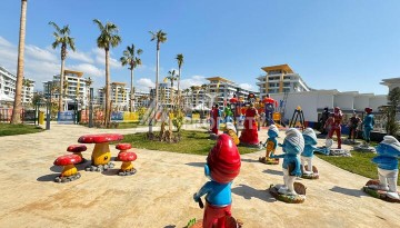 Квартира 1+1 в крупной резиденции с отелем 5 звезд, 85 кв.м. Турклер, Алания - Ракурс 29