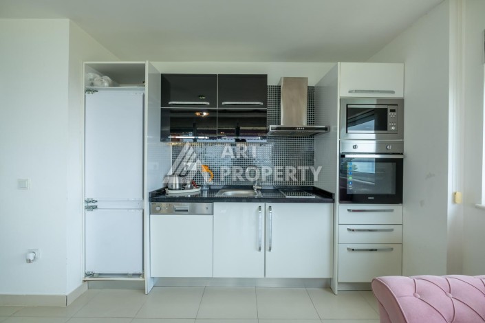 Квартира 1+1 с видом на море, 60 кв.м. Кестель, Алания - Ракурс 6