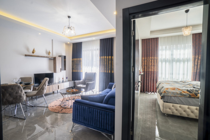 Меблированная двухкомнатная квартира в новом доме в районе Оба, 60 м2 - Ракурс 3