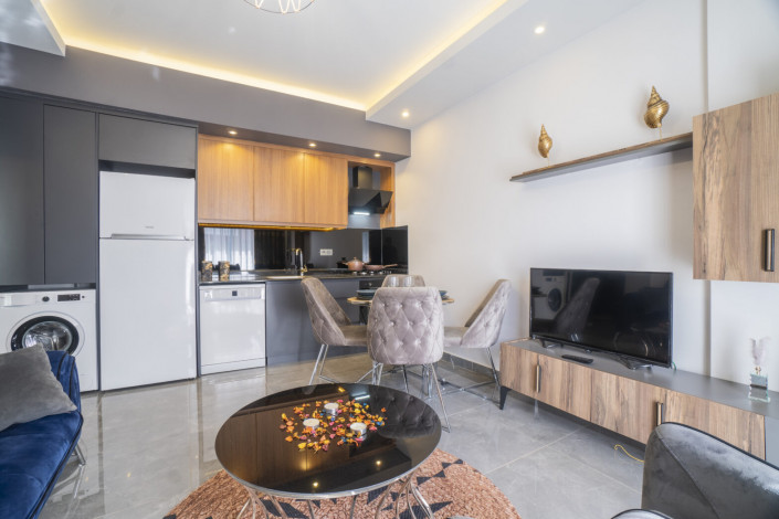 Меблированная двухкомнатная квартира в новом доме в районе Оба, 60 м2 - Ракурс 12