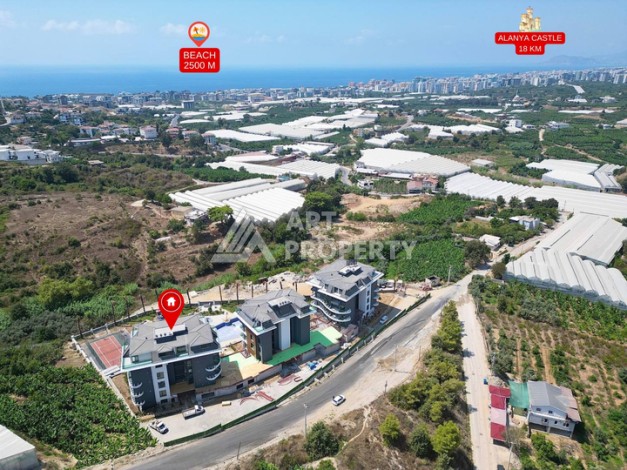 Стильная современная квартира 2+1 в новом комплексе в районе Каргыджак с видами на горы - Ракурс 74