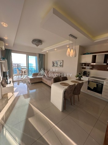 Квартира 1+1 с видом на море в комплексе от элитного застройщика в 200 метрах от побережья - Ракурс 2