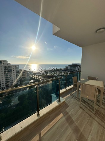 Квартира 1+1 с видом на море в комплексе от элитного застройщика в 200 метрах от побережья - Ракурс 6