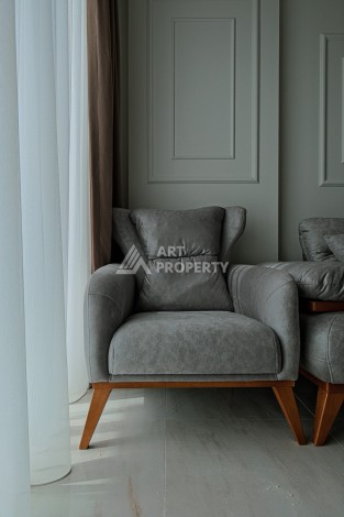 Квартира 1+1 на первой береговой линии с прямым видом на море в Махмутларе - Ракурс 8