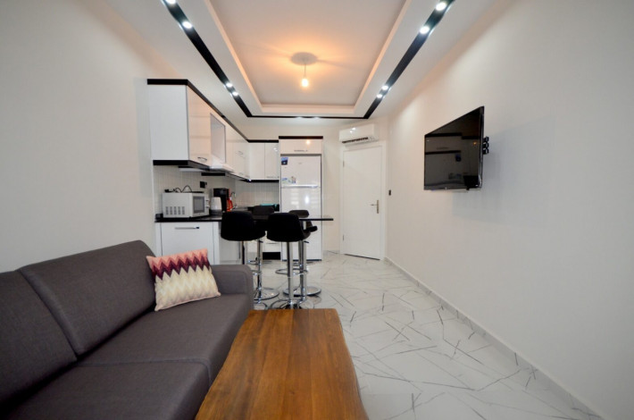 Двухкомнатная квартира в новом комплексе в курортном городе Алания, всего в 100 метрах от Средиземного моря, 65м2 - Ракурс 5