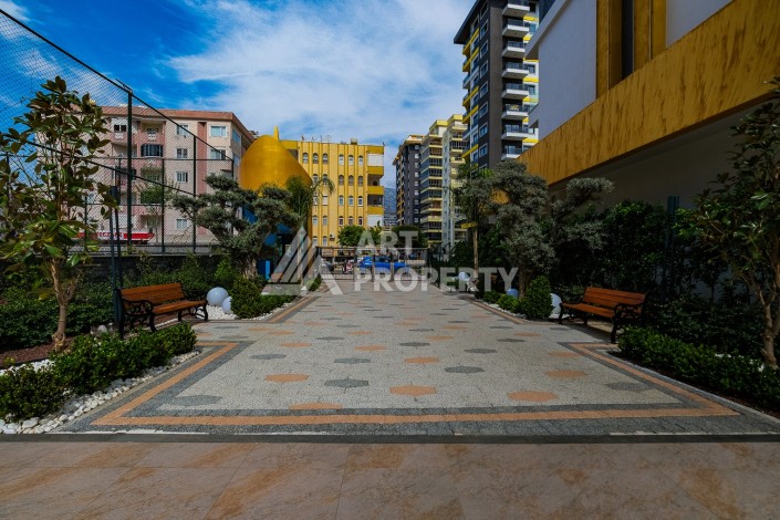 Квартира 1+1 на первой береговой линии с прямым видом на море в Махмутларе - Ракурс 41