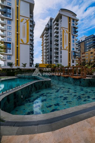 Квартира 1+1 на первой береговой линии с прямым видом на море в Махмутларе - Ракурс 42