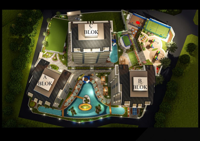 Апартаменты 1+1 на завершающем этапе строительства в одном из лучших комплексов Махмутлара по ценам дешевле, чем у застройщика, 56-63 м2 - Ракурс 10