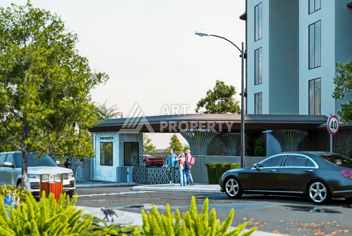 Новый современный жилой комплекс на этапе строительства в районе Кестель, Аланья - Ракурс 1