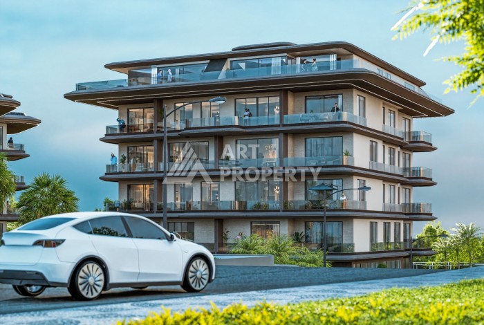 Новый современный жилой комплекс на этапе строительства в районе Кестель, Аланья - Ракурс 2