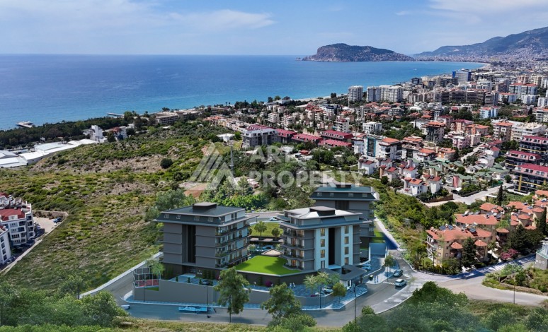 Новый современный жилой комплекс на этапе строительства в районе Кестель, Аланья - Ракурс 9