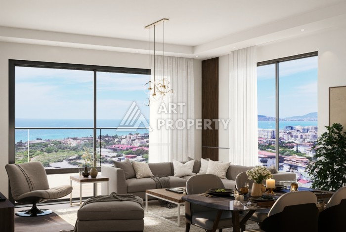 Новый современный жилой комплекс на этапе строительства в районе Кестель, Аланья - Ракурс 11