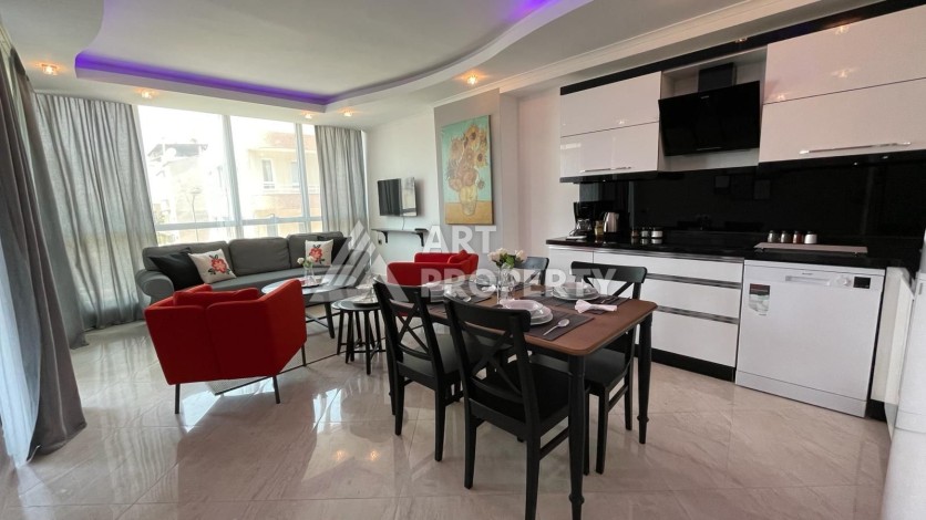 Квартира 2+1 с мебелью в центре района Оба, 300 м от моря - Ракурс 10