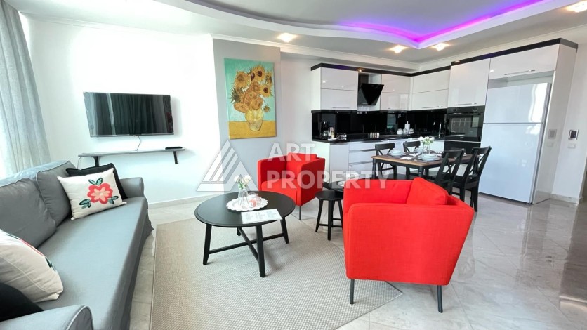 Квартира 2+1 с мебелью в центре района Оба, 300 м от моря - Ракурс 13