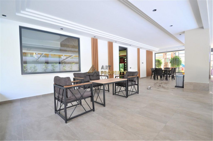 Новая квартира 1+1 в 350 метрах от пляжа Клеопатры в городе Аланья, 65 м2 - Ракурс 12