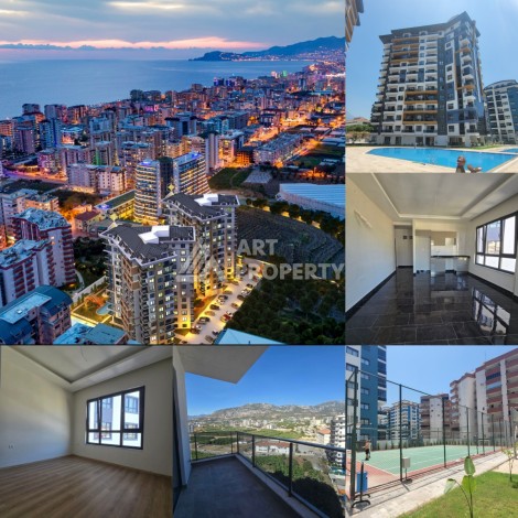 Квартира 1+1 с панорамным видом на горы в Махмутларе, 54 м², 600 м до моря - Ракурс 35