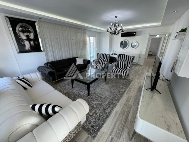 Просторная квартира 3+1 с видом на море в Махмутларе, 175 м², 700 м до моря - Ракурс 42