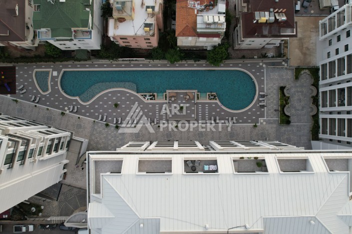 Апартаменты 2+1 в элитном комплексе в районе Клеопатры, 850 м до моря - Ракурс 11