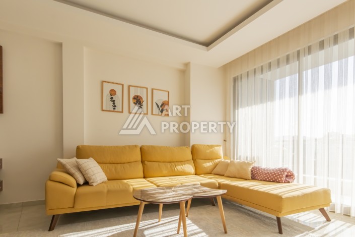 Просторная квартира 1+1 с видом на море и горы в Махмутларе, 75 м² - Ракурс 13