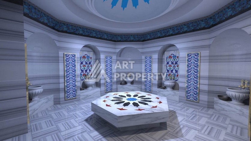 Просторная квартира 1+1 с видом на море и горы в Махмутларе, 75 м² - Ракурс 32