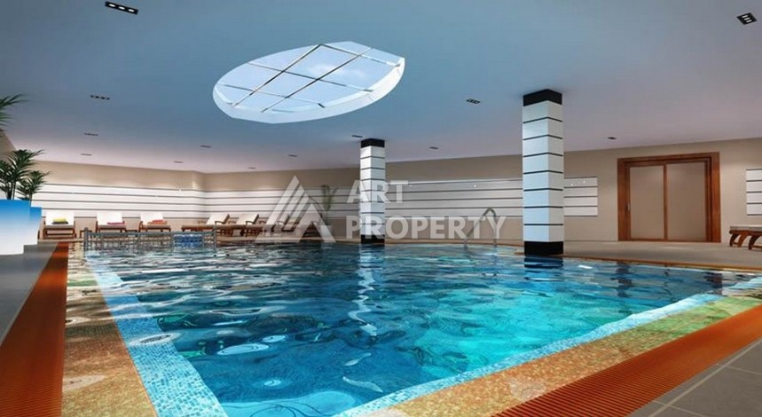 Просторная квартира 1+1 с видом на море и горы в Махмутларе, 75 м² - Ракурс 34