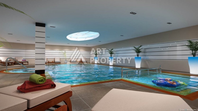 Просторная квартира 1+1 с видом на море и горы в Махмутларе, 75 м² - Ракурс 36