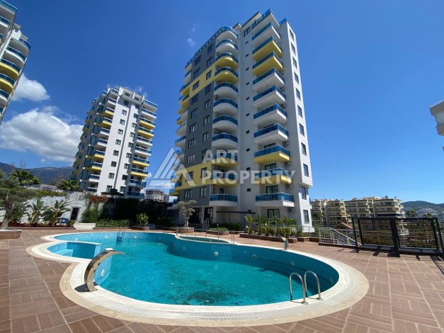 Большая квартира 1+1 с видом на море, 80 кв.м. Махмутлар, Алания - Ракурс 0