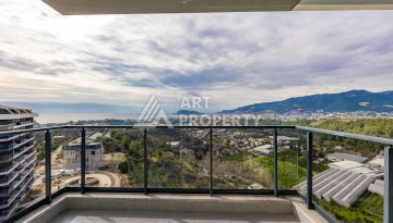 Квартира 1+1 с панорамным видом на море и горы, 53 кв.м. Кестель, Алания - Ракурс 1
