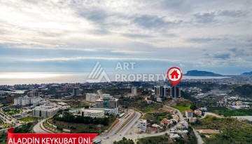 Квартира 1+1 с панорамным видом на море и горы, 53 кв.м. Кестель, Алания - Ракурс 2