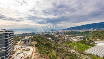 Квартира 1+1 с панорамным видом на море и горы, 53 кв.м. Кестель, Алания - Ракурс 4