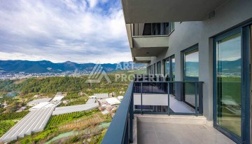 Квартира 1+1 с панорамным видом на море и горы, 53 кв.м. Кестель, Алания - Ракурс 7