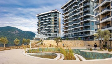 Квартира 1+1 с панорамным видом на море и горы, 53 кв.м. Кестель, Алания - Ракурс 8