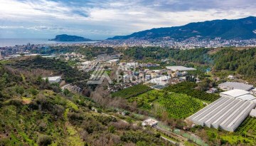 Квартира 1+1 с панорамным видом на море и горы, 53 кв.м. Кестель, Алания - Ракурс 12