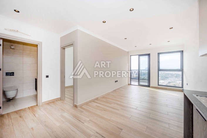 Квартира 1+1 с панорамным видом на море и горы, 53 кв.м. Кестель, Алания - Ракурс 17