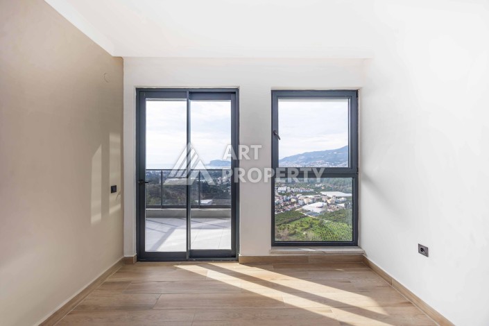 Квартира 1+1 с панорамным видом на море и горы, 53 кв.м. Кестель, Алания - Ракурс 19