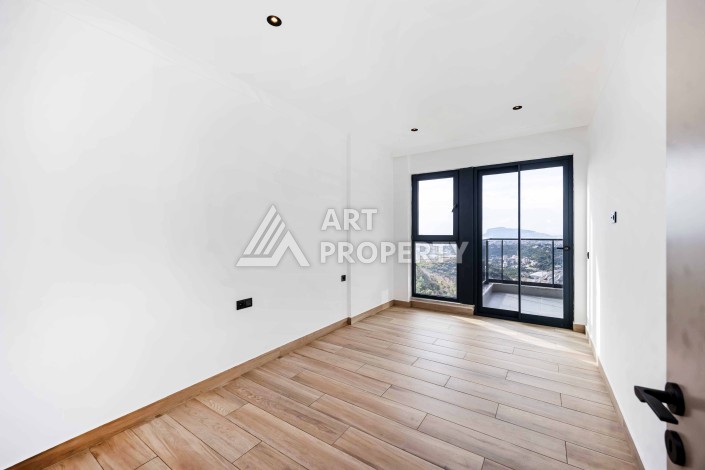 Квартира 1+1 с панорамным видом на море и горы, 53 кв.м. Кестель, Алания - Ракурс 22