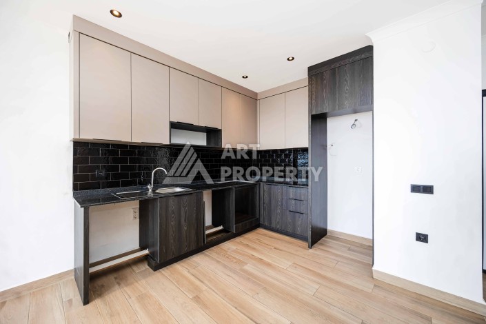 Квартира 1+1 с панорамным видом на море и горы, 53 кв.м. Кестель, Алания - Ракурс 26