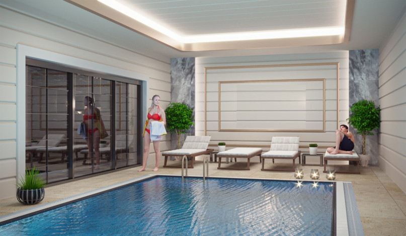 Новый строящийся комплекс с собственной инфраструктурой в элитном районе Каргыджак, 48 – 58 м2 - Ракурс 9