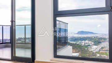 Квартира 1+1 с панорамным видом на море и горы, 53 кв.м. Кестель, Алания - Ракурс 30