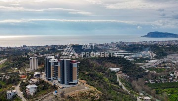 Квартира 1+1 с панорамным видом на море и горы, 53 кв.м. Кестель, Алания - Ракурс 32