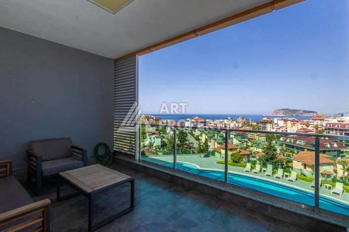 Просторная квартира 3+1 с видом на горы и море в престижном районе Кестель, Алания. - Ракурс 14