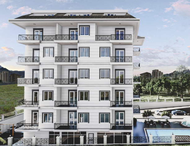 Пентхаусы в новом комлпексе на этапе строительства в районе Каргыджак, 90-180 м2 - Ракурс 3