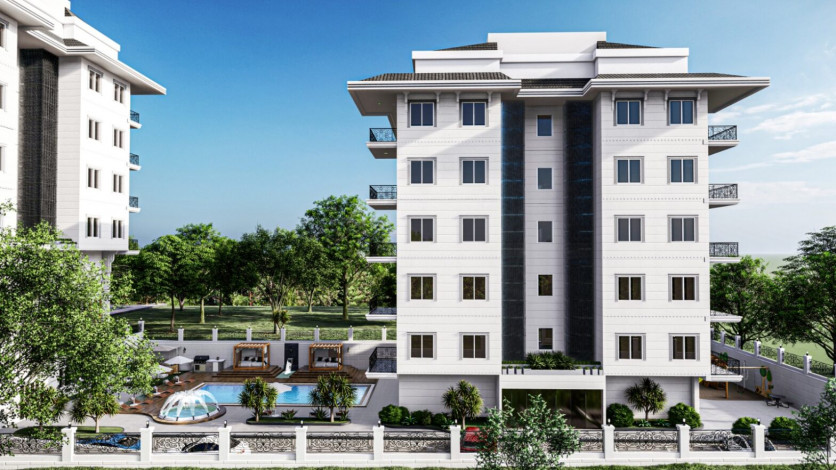 Пентхаусы в новом комлпексе на этапе строительства в районе Каргыджак, 90-180 м2 - Ракурс 4