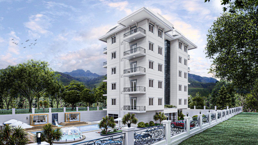 Пентхаусы в новом комлпексе на этапе строительства в районе Каргыджак, 90-180 м2 - Ракурс 7