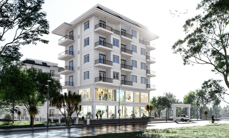 Пентхаусы в новом комлпексе на этапе строительства в районе Каргыджак, 90-180 м2 - Ракурс 11