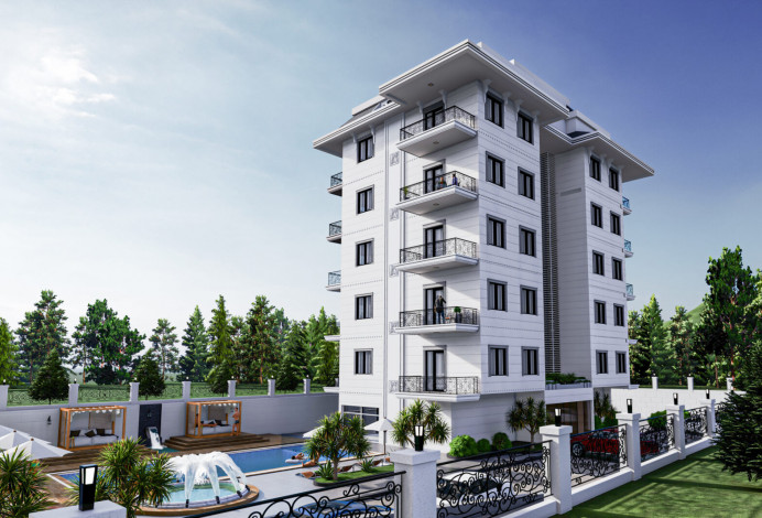 Пентхаусы в новом комлпексе на этапе строительства в районе Каргыджак, 90-180 м2 - Ракурс 15