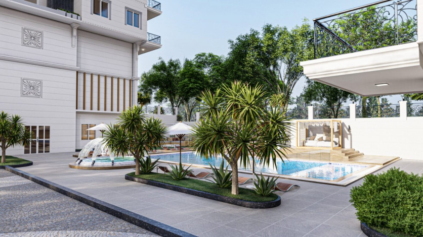 Пентхаусы в новом комлпексе на этапе строительства в районе Каргыджак, 90-180 м2 - Ракурс 21