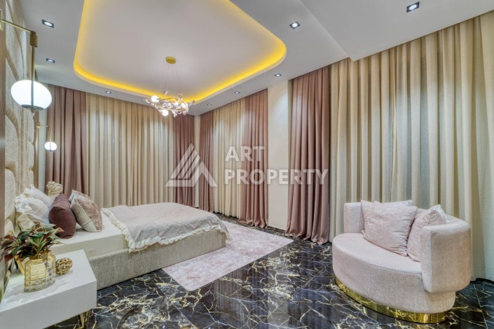 Современная вилла 5+1 с панорамным видом на море и гражданством Турции в Каргыджаке - Ракурс 6